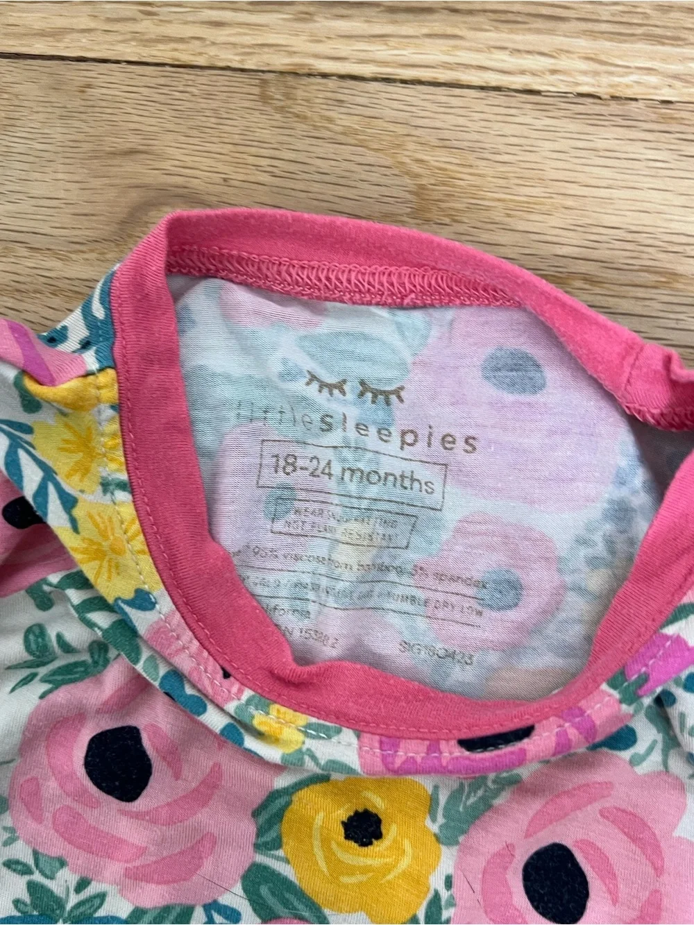 Little Sleepies Pink Floral & Multicolor Leopard 2-Pack Pajama Set size 18-24 mo